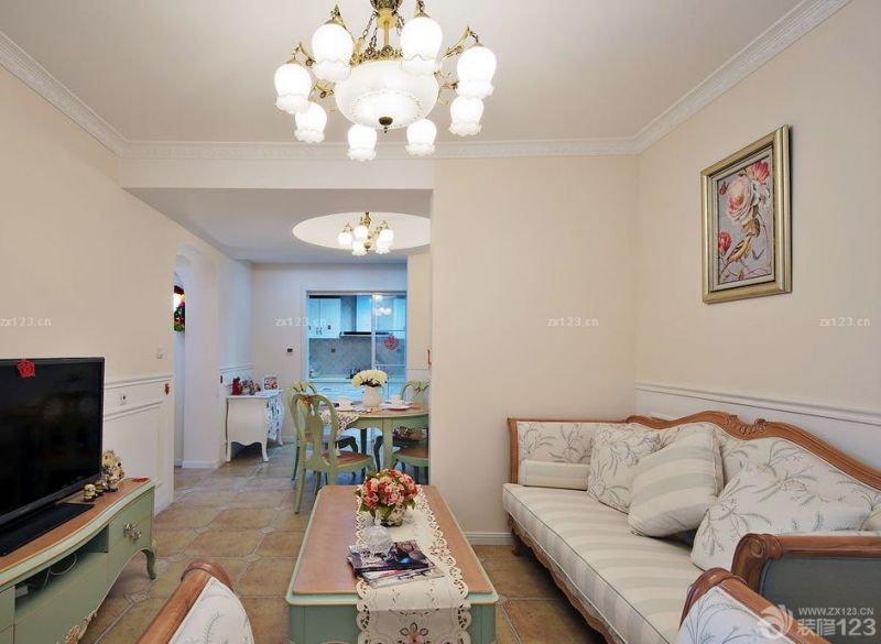 美式小户型90平方两室两厅设计图片大全