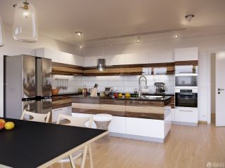 90平房屋开放式厨房装修效果图大全2023图片
