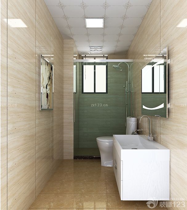 2023最新卫生间浴室集成吊顶灯装修效果图片