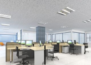 2023最新现代100平米办公室吊顶装修设计效果图