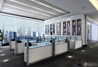 100平米办公室装墙面修效设计图片