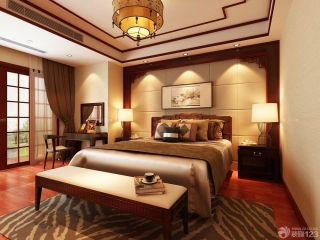 新中式风格150平米卧室装修效果图大全2023图片