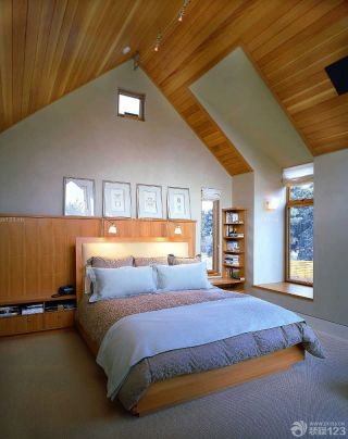 2023现代美式风格130平米带阁楼美式卧室家具欣赏