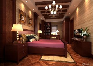 130平米样板房卧室装饰效果图片2023