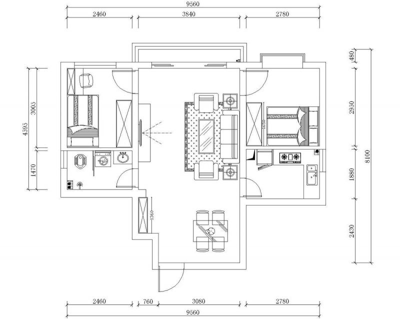2023最新70平米小户型房间设计平面图片欣赏