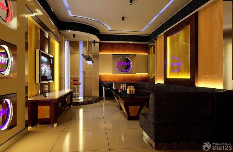 小型量贩ktv包房时尚现代风格装修效果图