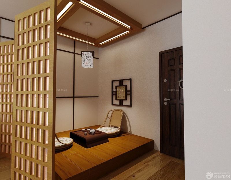 90平米日式家庭休闲区装修效果图片大全
