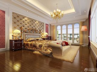 简约欧式150平方独栋别墅卧室装饰效果图片大全