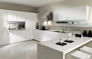 2023简约精致厨房设计图白色橱柜设计效果图欣赏