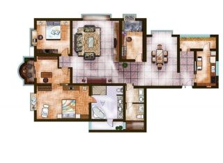 2023最新100平方两室两厅装别墅户型图片