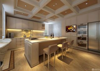 北欧风格120平米开放式厨房效果图欣赏