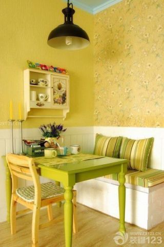 现代美式家装简约风格黄色墙面装修效果图片大全
