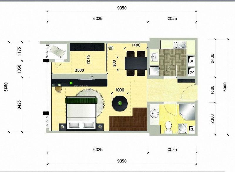 2023最新60平米小户型农村住宅设计平面图