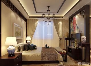130平米中式家装窗帘装修效果图欣赏