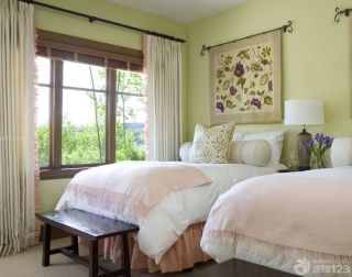 美式乡村风格卧室挂毯装饰图片欣赏