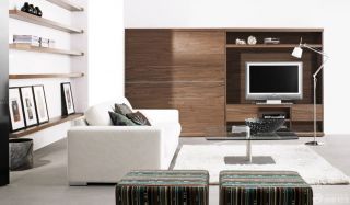 最新时尚客厅美式实木电视柜效果图片大全