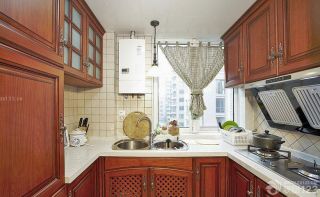 2023整体厨房实木橱柜装修效果图片