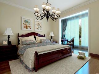 最新80~90平方小户型美式卧室装修效果图片