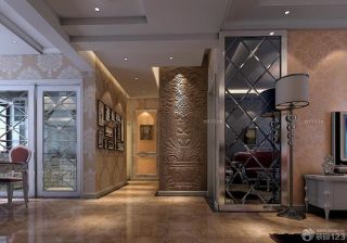 简欧风格150平米房子客厅浮雕背景墙装修效果图欣赏