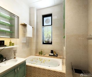 90平地中海风格小浴室装修效果图欣赏