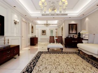 130平米房子美式地毯贴图装修效果图欣赏