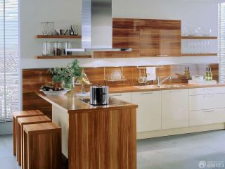 现代150平米房屋开放式厨房设计装修图片