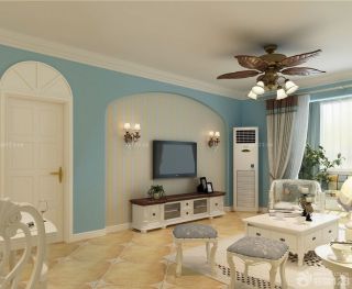 家居地中海风格80平方房子室内装修效果图片