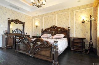 最新美式古典实木家具80后卧室装修效果图片大全