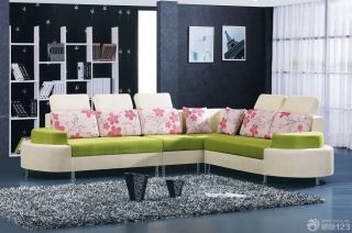 现代家居客厅布艺沙发套装修效果图片大全