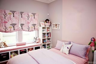 温馨小户型儿童房屋粉色墙面装修图片大全