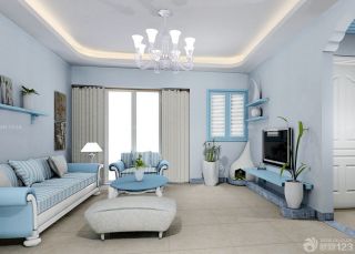 70平米地中海风格小户型客厅装修图片2万