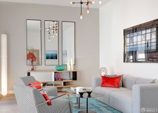 新房子时尚混搭客厅布艺沙发装修效果图欣赏
