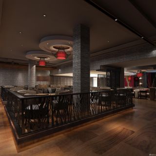 2023中式餐厅实木隔断装修效果图片欣赏