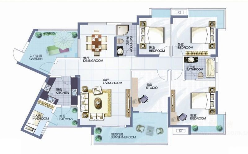 最新阁楼露台80平方米别墅户型图