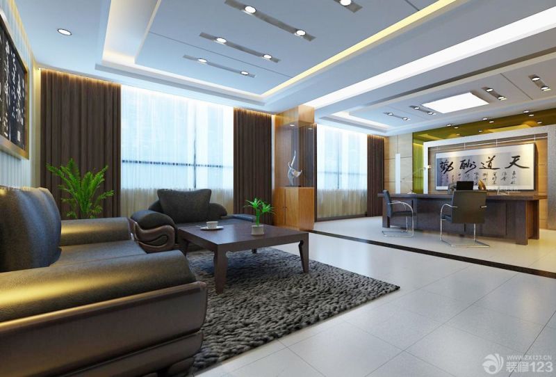 2025最新现代办公室内吊顶设计装潢效果图片大全
