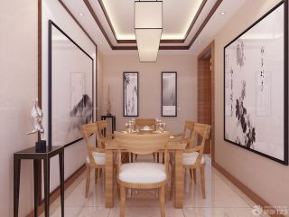 现代中式餐厅中式餐桌装修效果图片欣赏