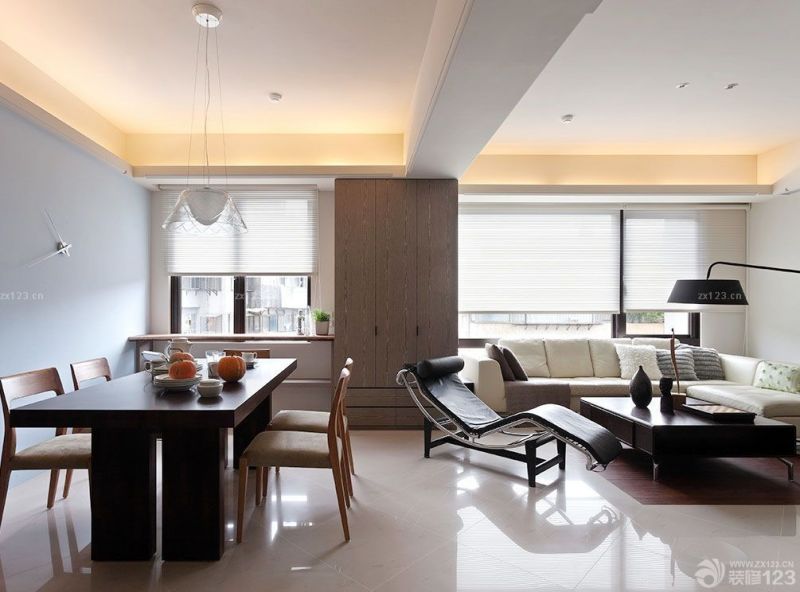 2025小房子客厅餐厅一体装修效果图片