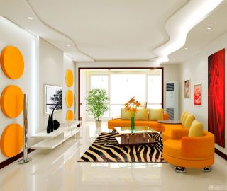 5万90平米现代家居客厅装修效果图片欣赏