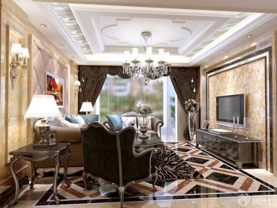 中港城-135㎡-欧式风效果图