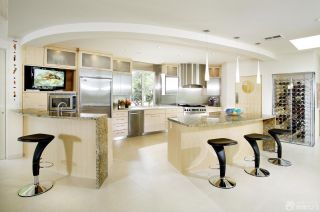 精装室内装修厨房吧台设计效果图片