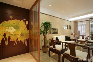 最新中式新古典客厅墙上装饰装修图画