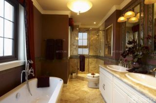 2023美式田园风格卫生间浴室装修效果图片
