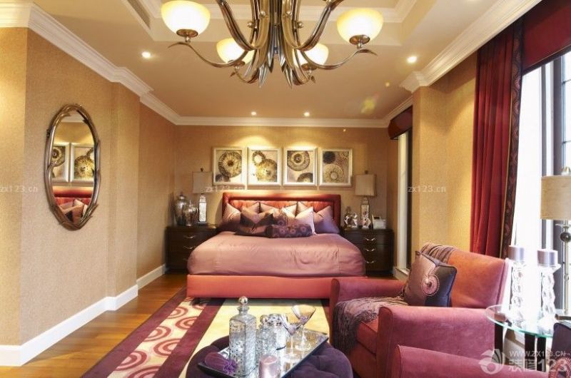 美式古典风格主卧室装修设计图片