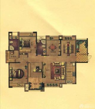 2023自建房屋四室两厅室内平面图设计