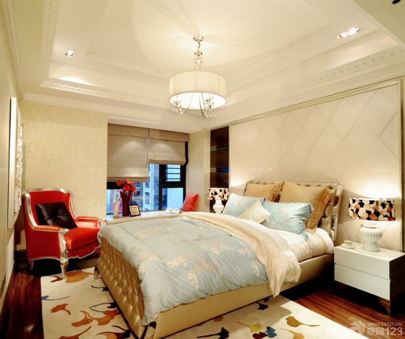 90平米2房2厅卧室小飘窗装修效果图2025