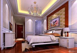 2023欧式三室房子卧室床头背景墙装修效果图