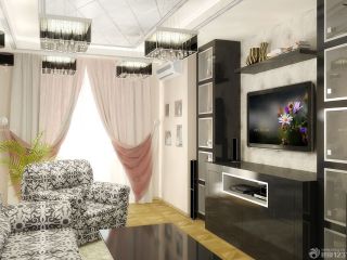 创意现代装修风格三室两厅组合电视柜图片