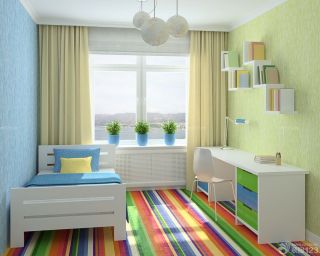 2023最新现代田园风格三房两厅儿童房装修设计图片