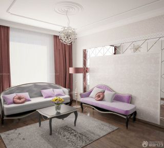 经典75平米两室一厅欧式沙发装修效果图