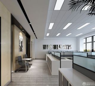 最新现代风格设计90平米办公室装修设计图大全